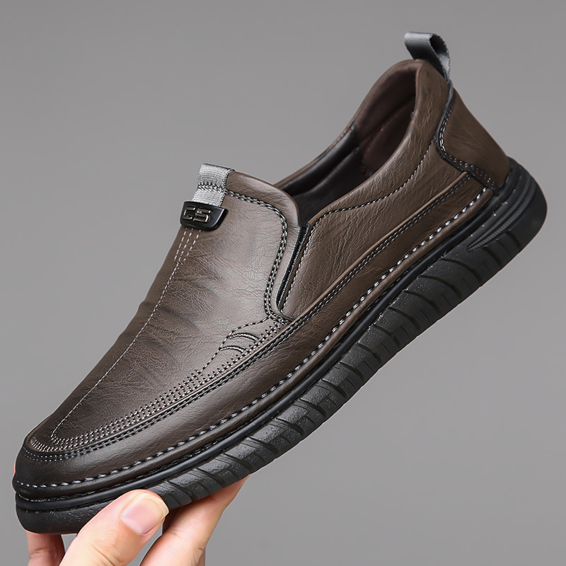 Aqua Sports Club - Mocassins rétro en cuir de vache